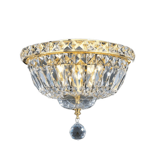 French Royalty Collection Flush Basket Chandelier in Gold