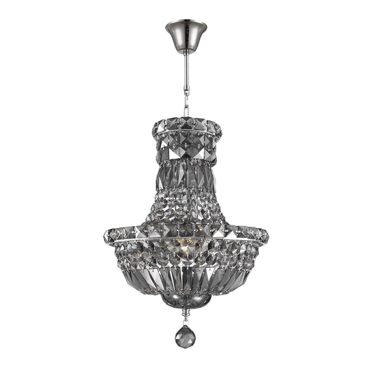 French Royalty Collection Basket Chandelier in Chrome